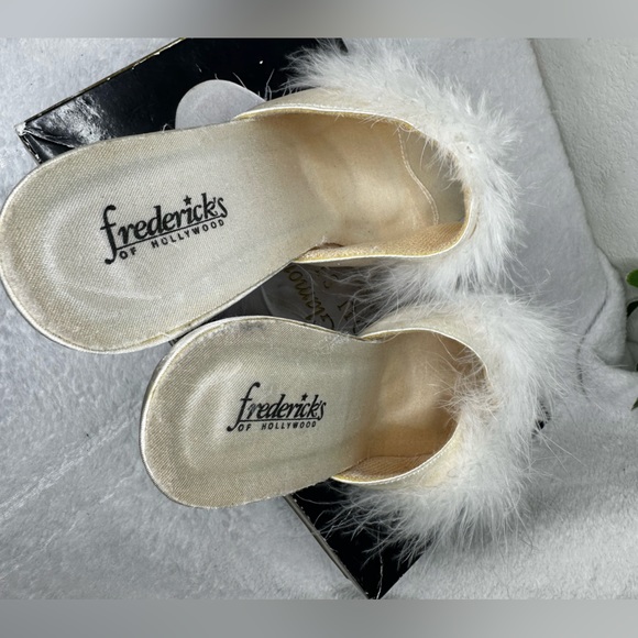 NWOT Vintage ✨Fredericks of Hollywood✨Marabou Slippers Size 6 - Picture 5 of 12